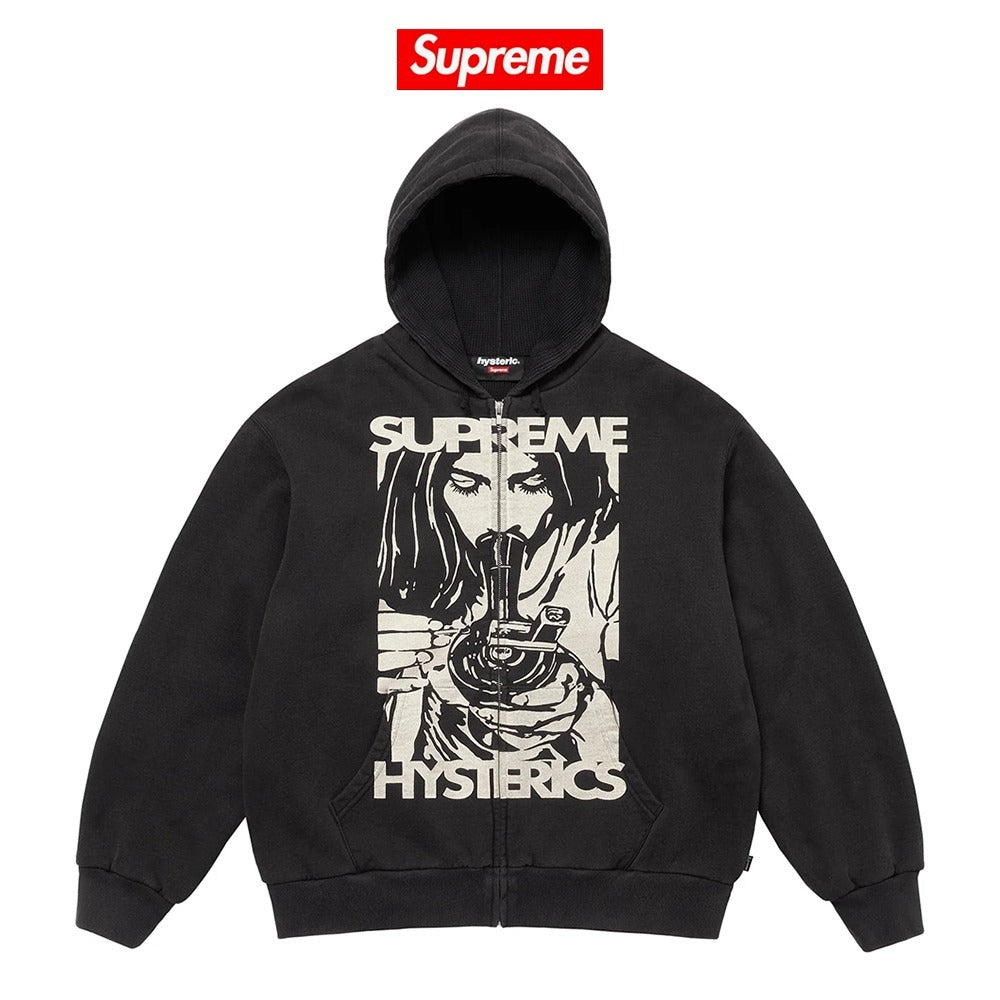 Supreme × HYSTERIC GLAMOUR サーマル裏地 ジップアップパーカー