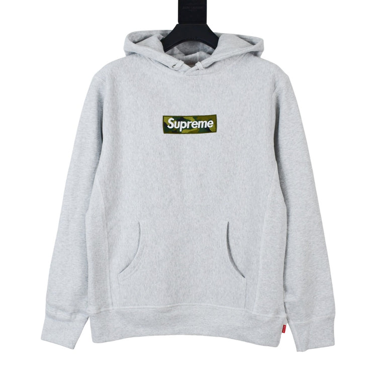 シュプリーム  23Fw Camouflage Box Logo Hooded Hooded Sweater フード付きプラッシュセーター 黒