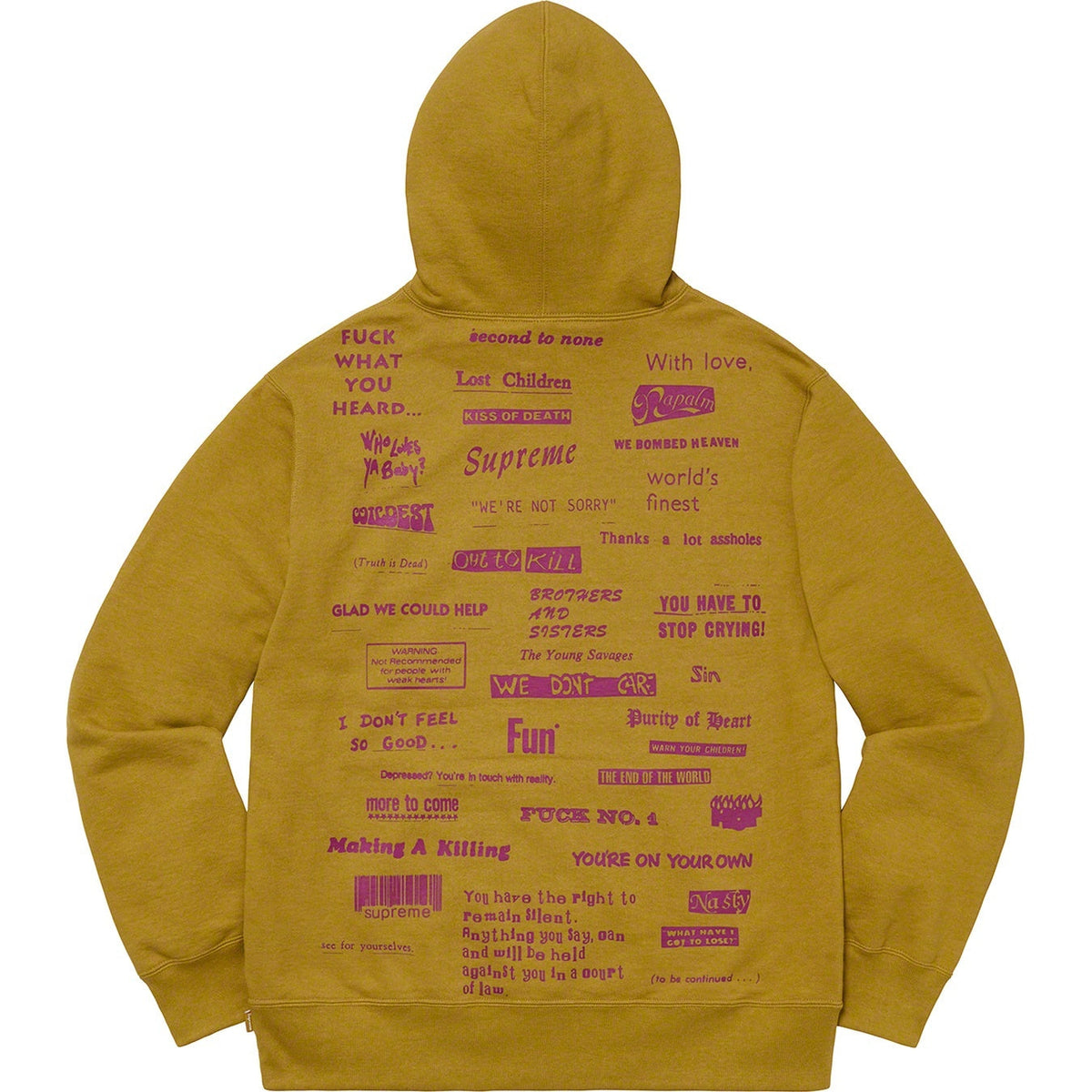 Supreme ストップクライング スウェットパーカー