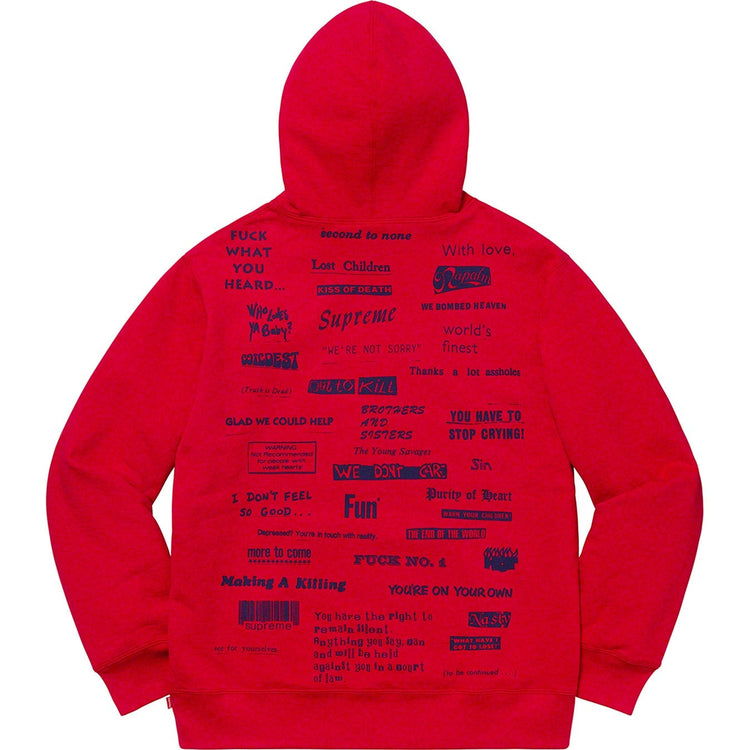 Supreme ストップクライング スウェットパーカー