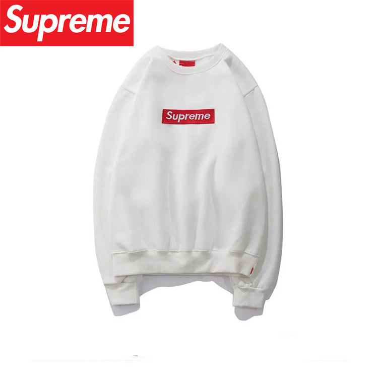 シュプリーム  BOX LOGO クルーネックパーカー ホワイト