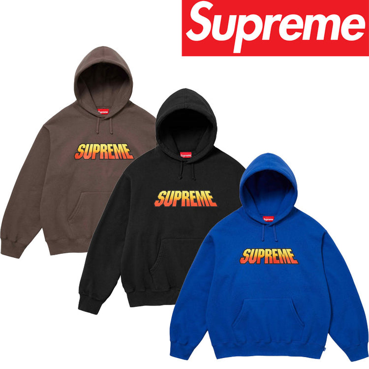 シュプリーム  24FW GRADIENT HOODED グラデーションロゴプリント フーデッド スウェットシャツ
