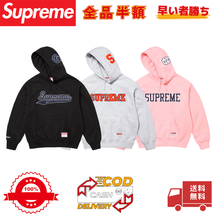 Supreme × Mitchell & Ness NCAA スウェットパーカー