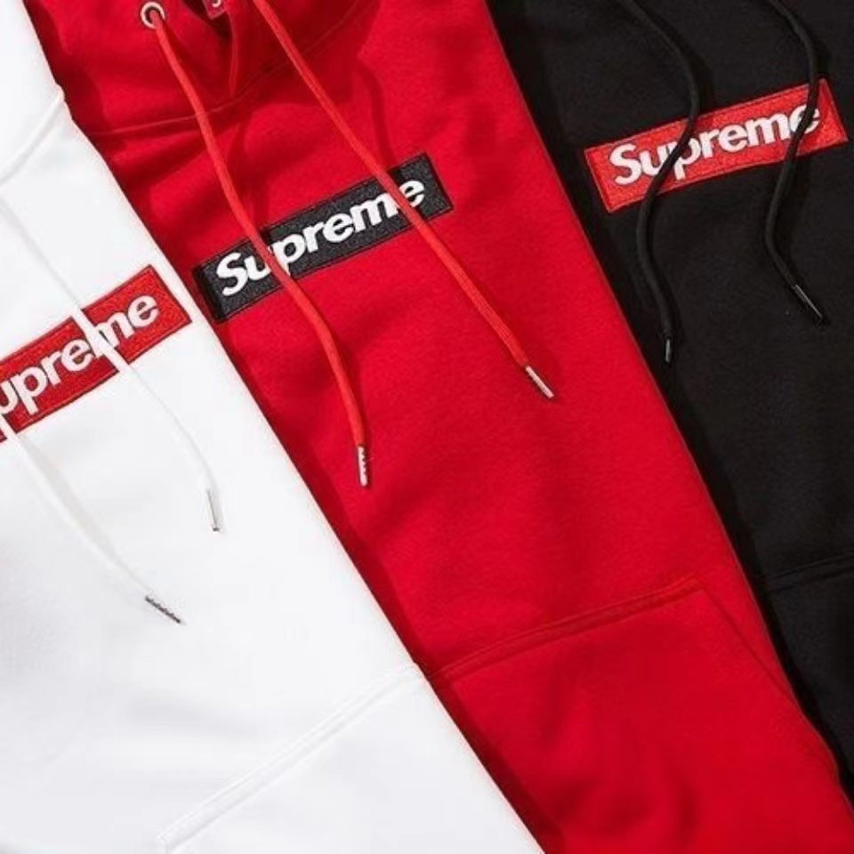 Supreme 袖ロゴ ボックスロゴ スウェットパーカー