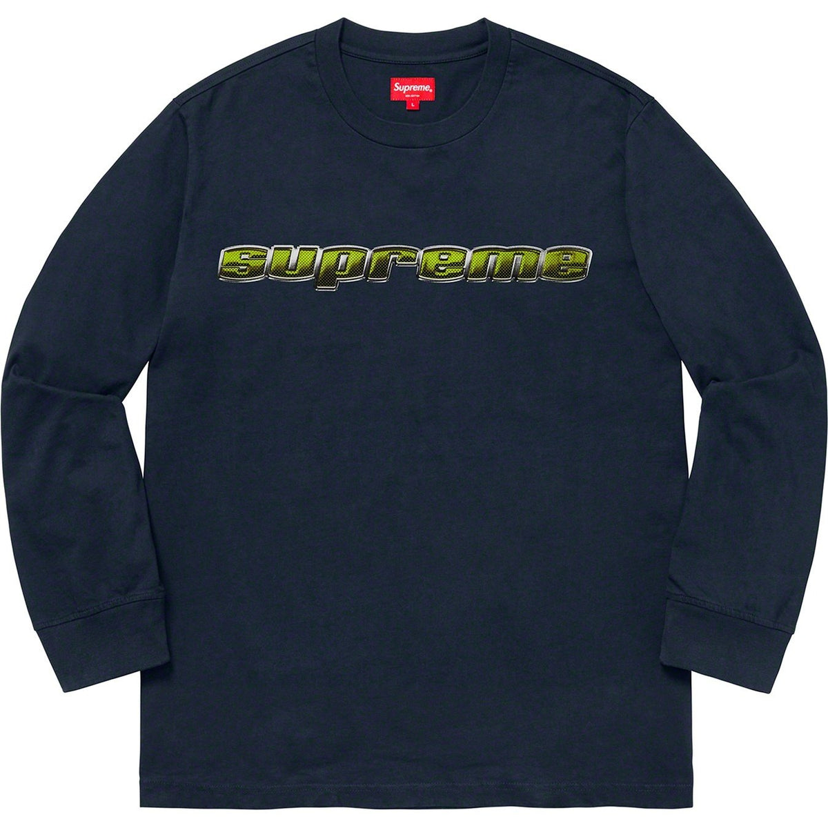 Supreme クロームロゴ 長袖Tシャツ