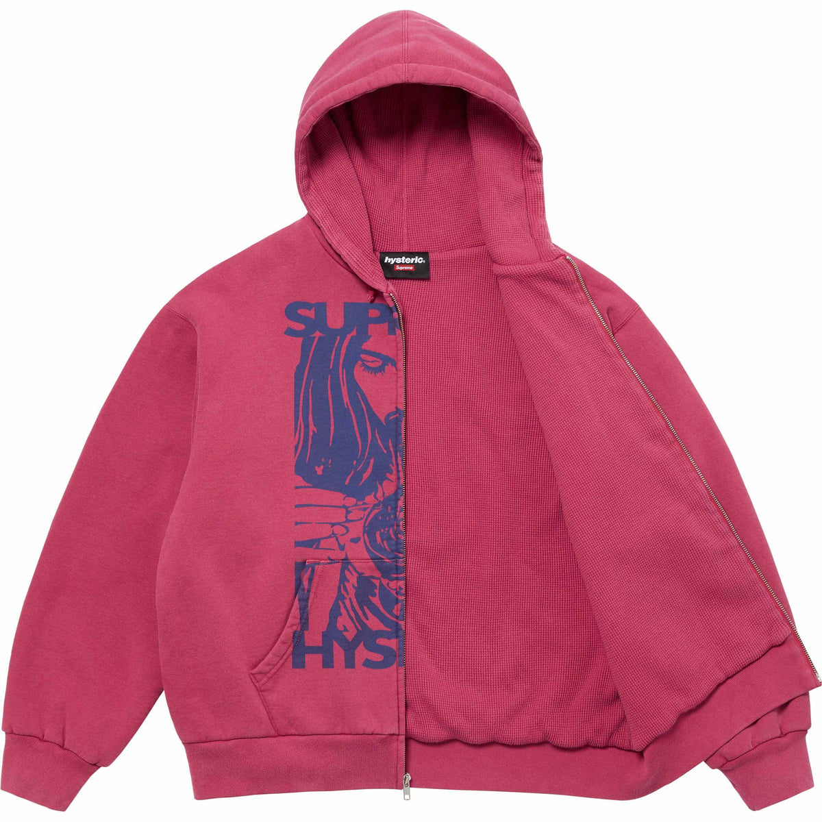 Supreme × HYSTERIC GLAMOUR サーマル裏地 ジップアップパーカー