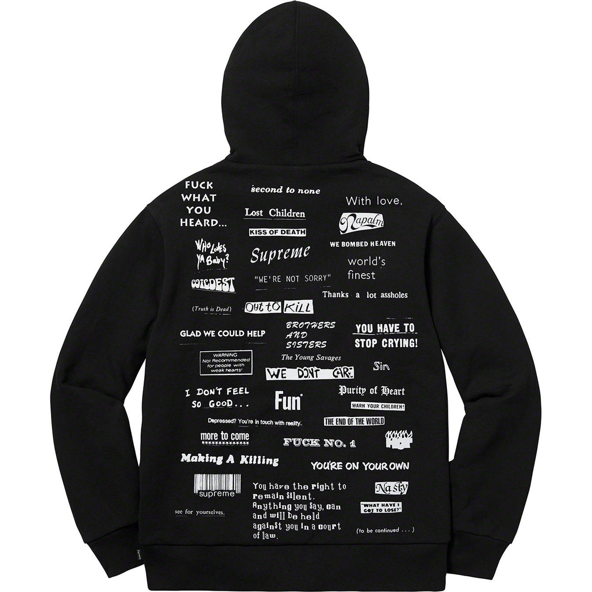Supreme ストップクライング スウェットパーカー