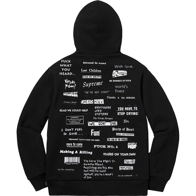 Supreme ストップクライング スウェットパーカー
