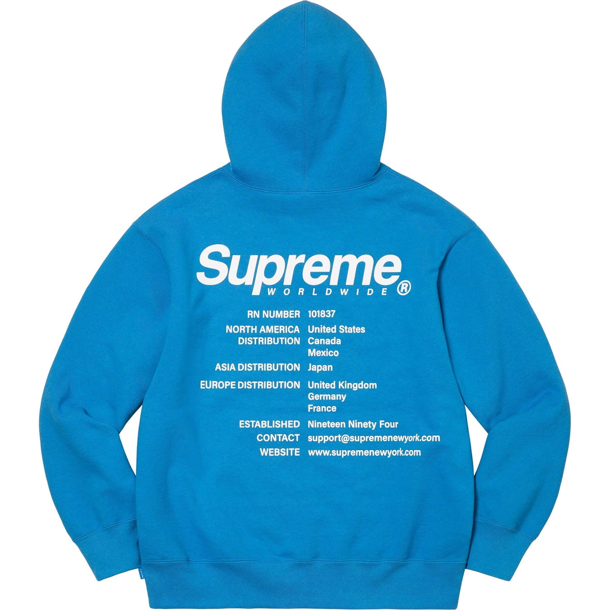 Supreme ワールドワイド スウェットパーカー
