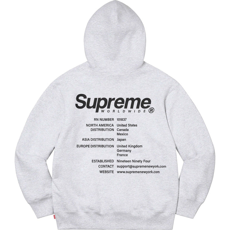 Supreme ワールドワイド スウェットパーカー