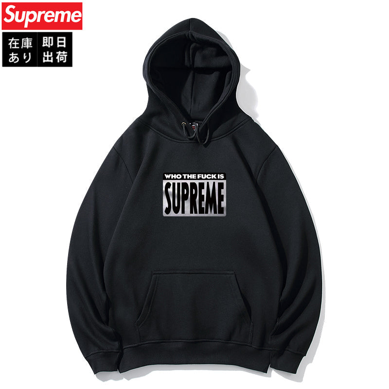 Supreme 縦長スクエアロゴ スウェットパーカー